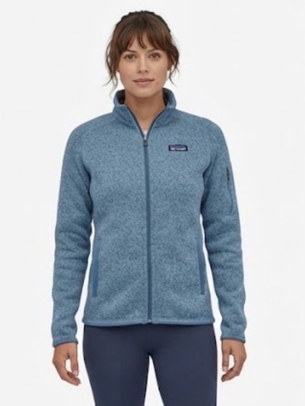 Patagonia Blue Heather Knit Full Zip Better Sweater Jacket Size Medium